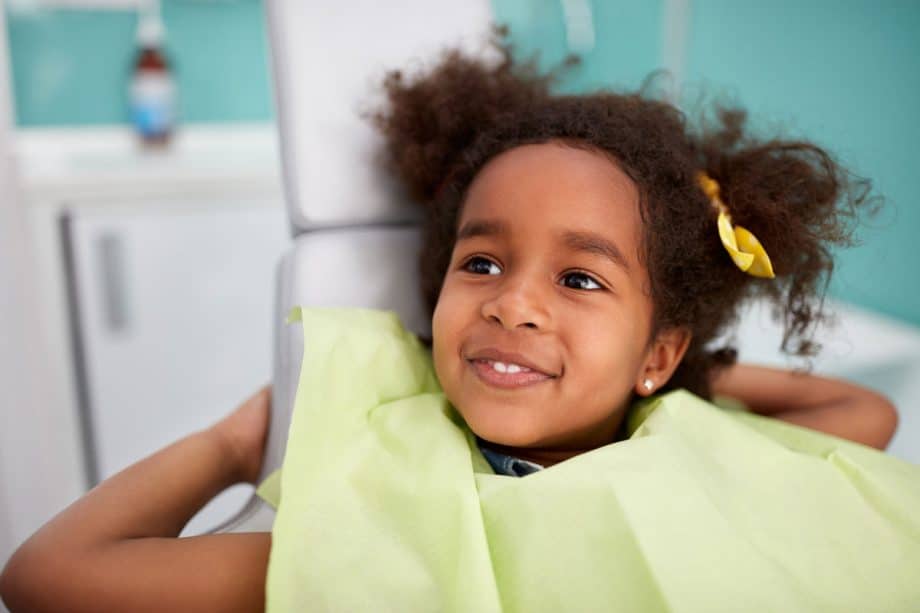 girl in dental chair